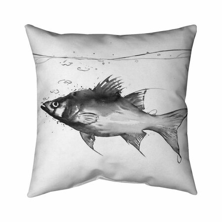 BEGIN HOME DECOR 20 x 20 in. Swimming Fish-Double Sided Print Indoor Pillow 5541-2020-AN450